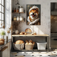 Shiba Inu in Whimsical Winter Attire Animal Poster PosterGoat