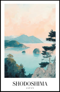 Shodoshima Island Coastal Serenity Travel Poster PosterGoat