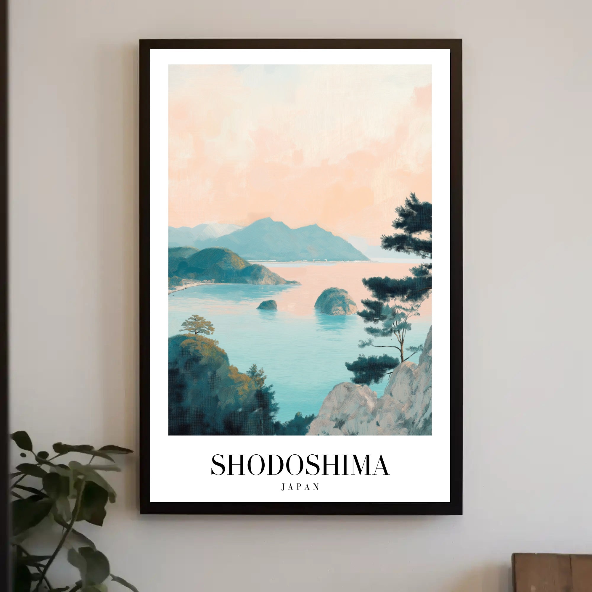 Shodoshima Island Coastal Serenity Travel Poster PosterGoat
