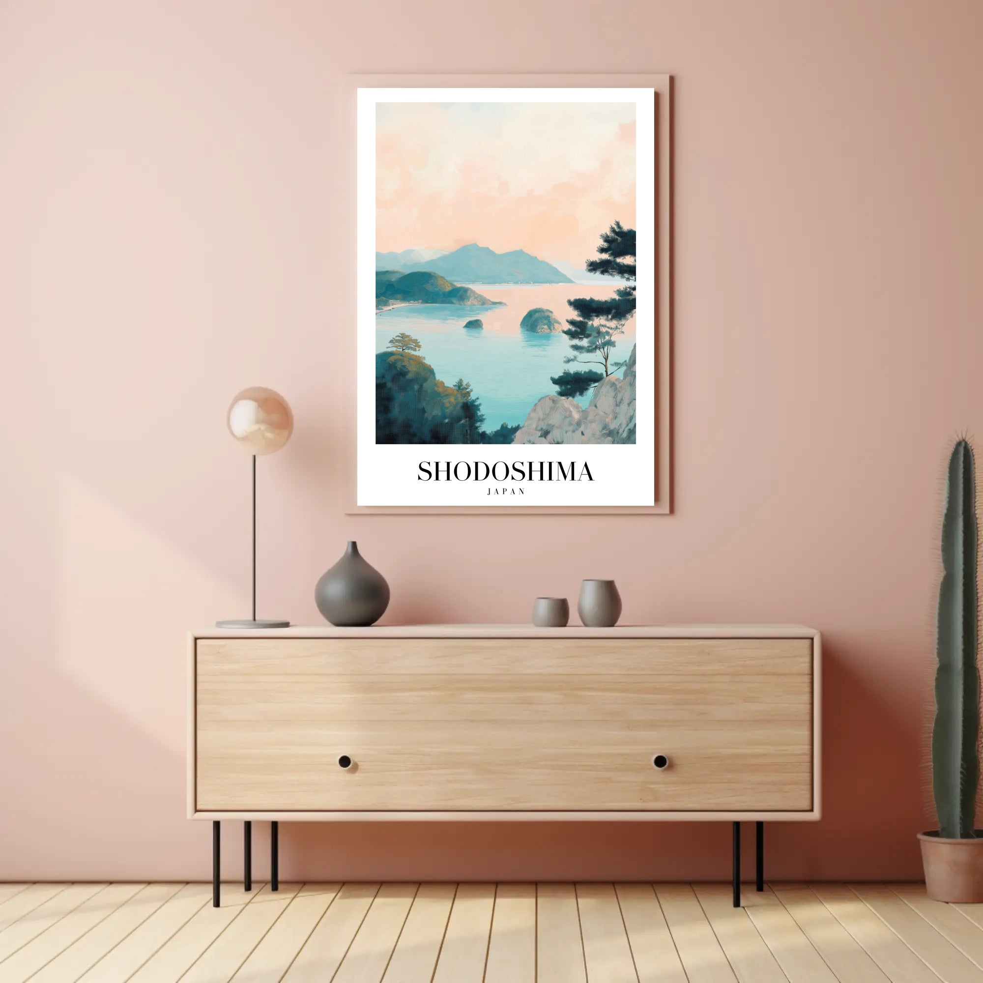Shodoshima Island Coastal Serenity Travel Poster PosterGoat