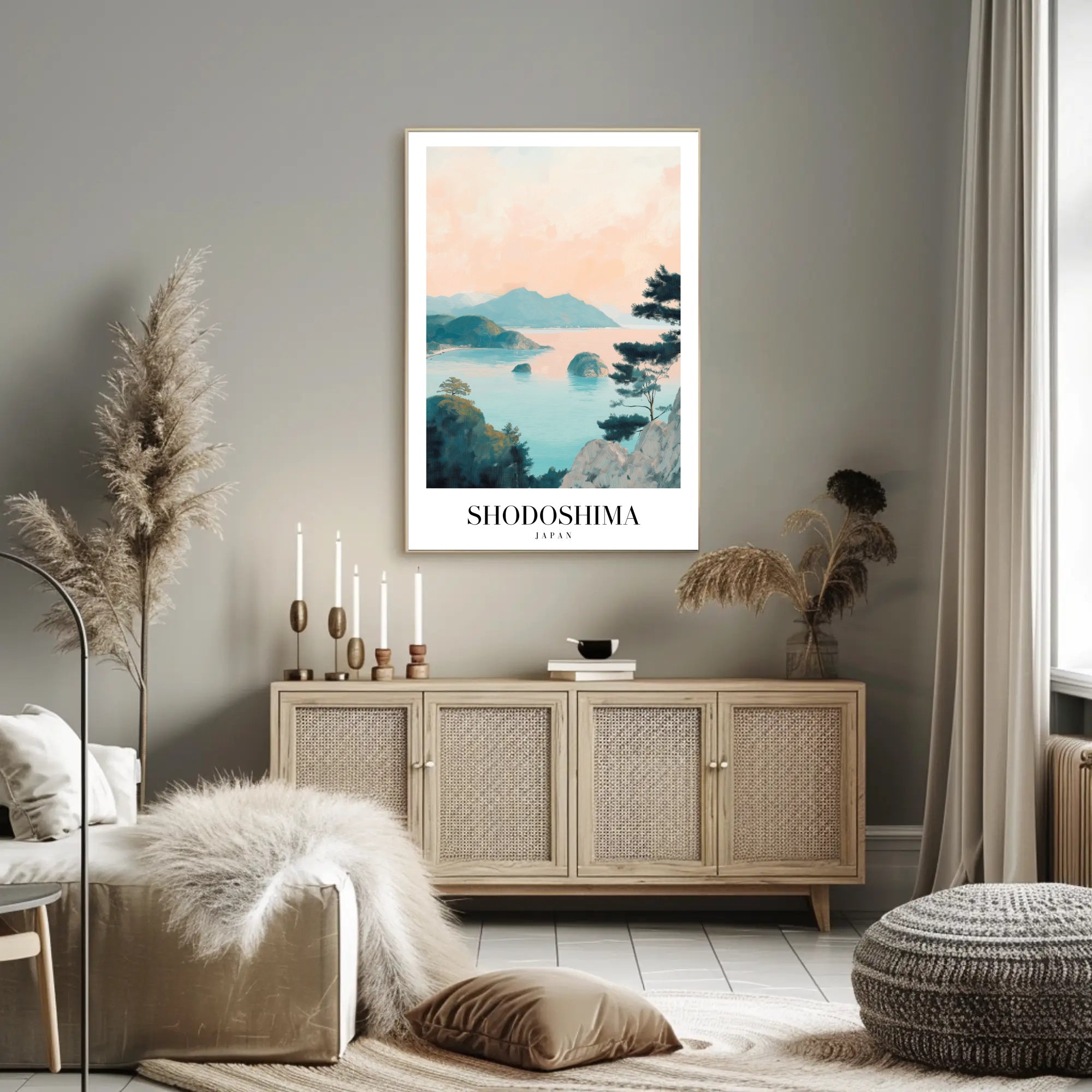Shodoshima Island Coastal Serenity Travel Poster PosterGoat