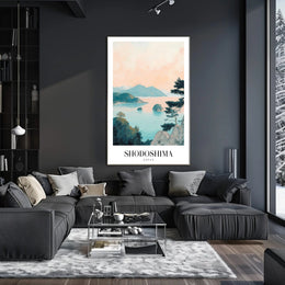 Shodoshima Island Coastal Serenity Travel Poster PosterGoat