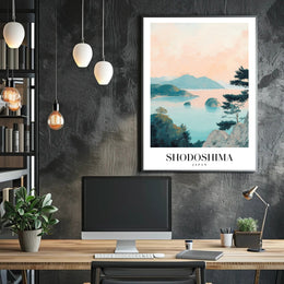 Shodoshima Island Coastal Serenity Travel Poster PosterGoat