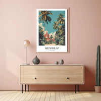 Siem Reap Cultural Heritage Vintage Travel Poster PosterGoat