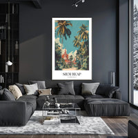Siem Reap Cultural Heritage Vintage Travel Poster PosterGoat