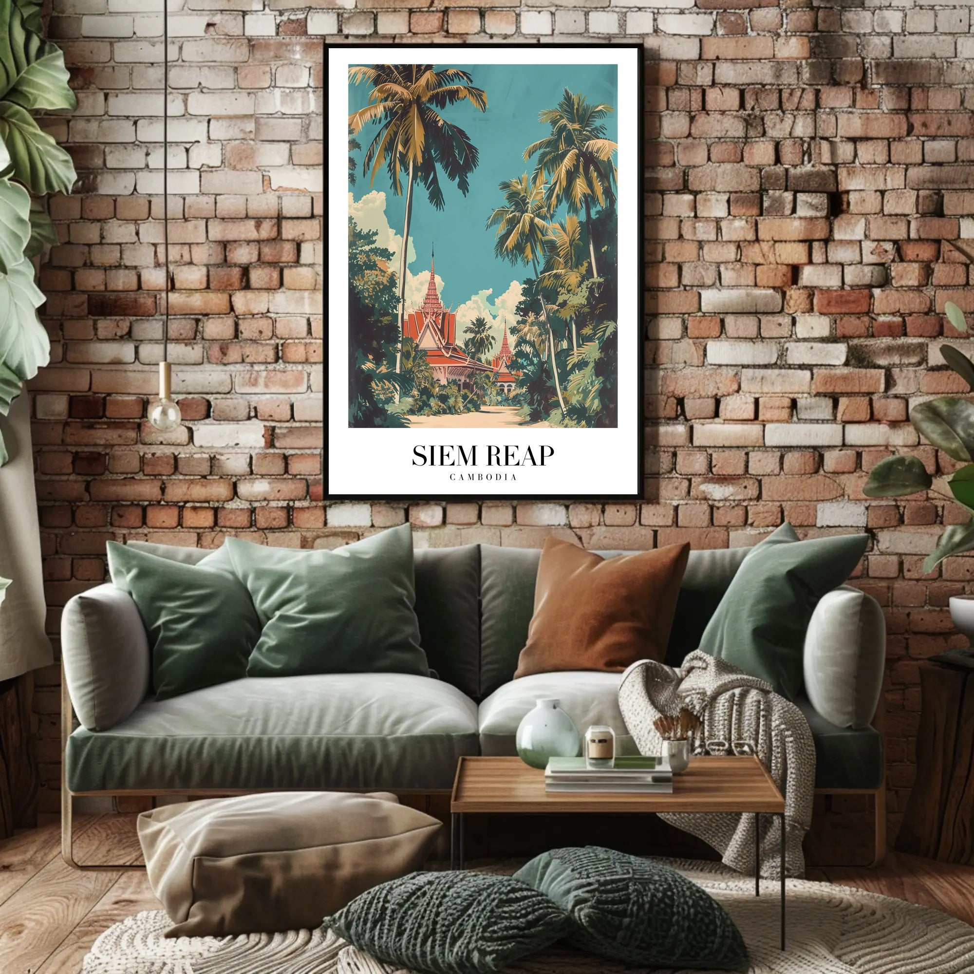 Siem Reap Cultural Heritage Vintage Travel Poster PosterGoat