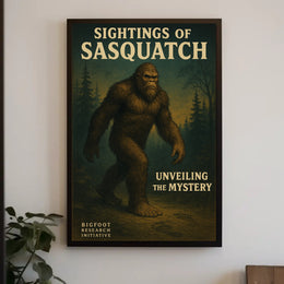Sightings of Sasquatch Wall Art Print PosterGoat