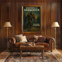 Sightings of Sasquatch Wall Art Print PosterGoat