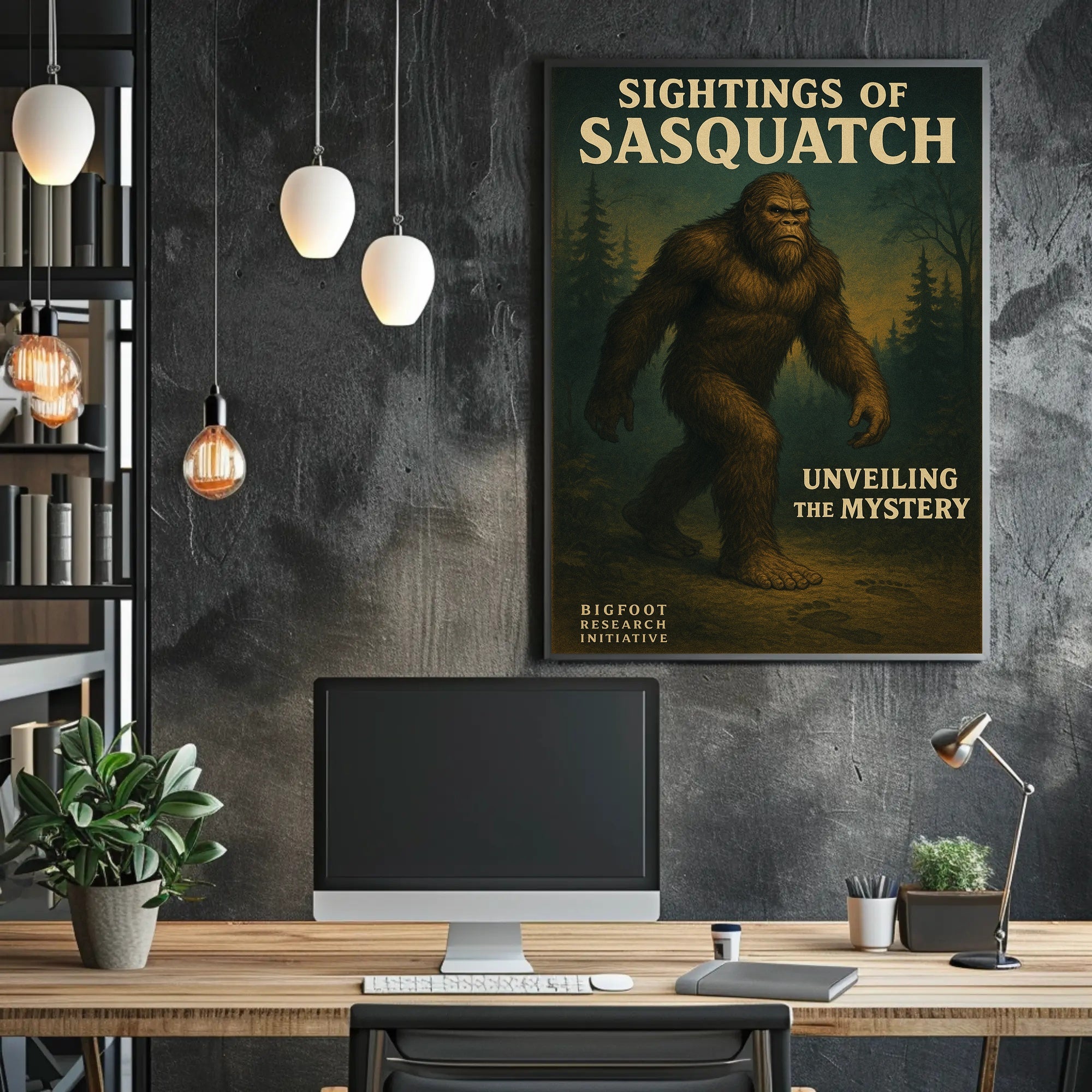 Sightings of Sasquatch Wall Art Print PosterGoat