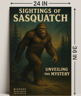 Sightings of Sasquatch Wall Art Print PosterGoat