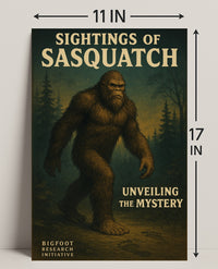 Sightings of Sasquatch Wall Art Print PosterGoat