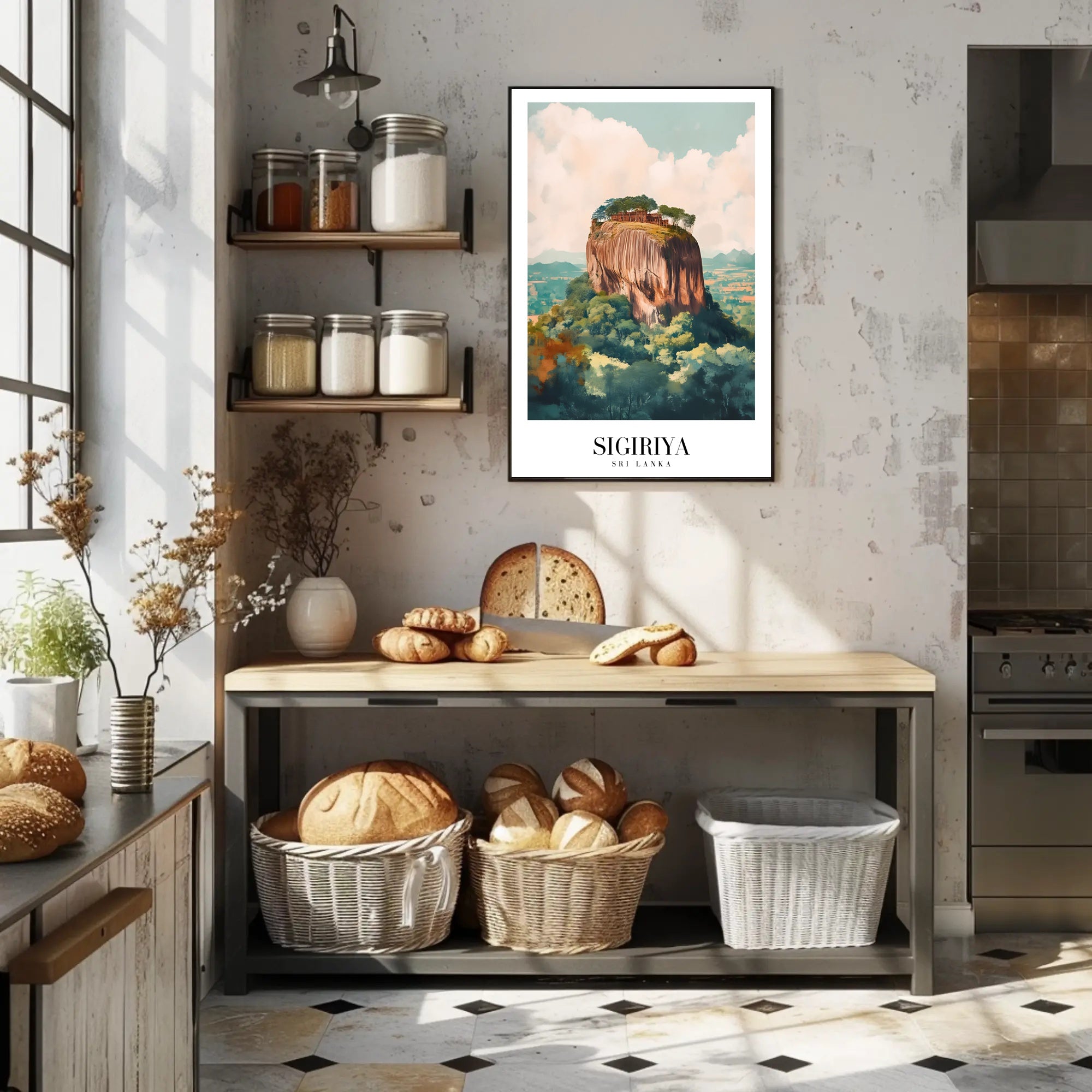 Sigiriya Sri Lanka Poster: Cultural and Heritage Art PosterGoat