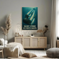 Silent Strike Nautical Warfare Scene Military Recruitment Poster PosterGoat