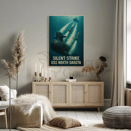 Silent Strike Nautical Warfare Scene Military Recruitment Poster PosterGoat