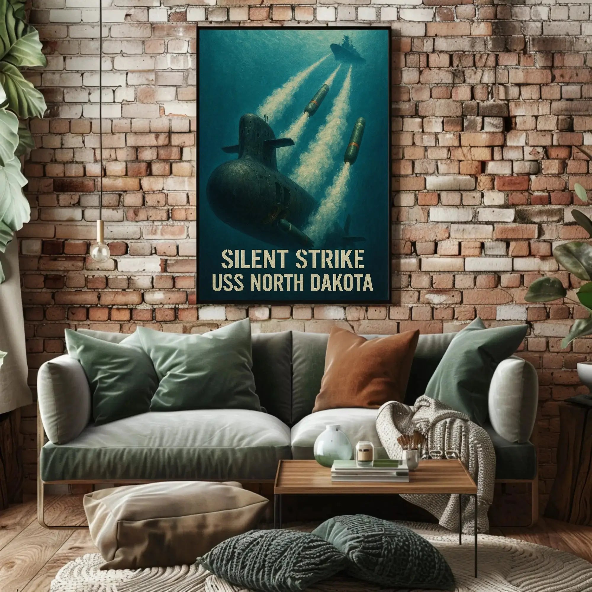 Silent Strike Nautical Warfare Scene Military Recruitment Poster PosterGoat