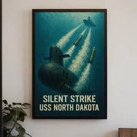 Silent Strike Nautical Warfare Scene Military Recruitment Poster PosterGoat