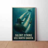 Silent Strike Nautical Warfare Scene Military Recruitment Poster PosterGoat