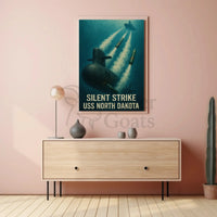 Silent Strike Nautical Warfare Scene Military Recruitment Poster PosterGoat