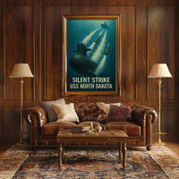 Silent Strike Nautical Warfare Scene Military Recruitment Poster PosterGoat
