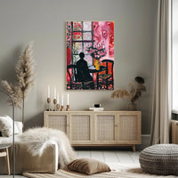 Silhouetted Contemplation Abstract Art Poster PosterGoat