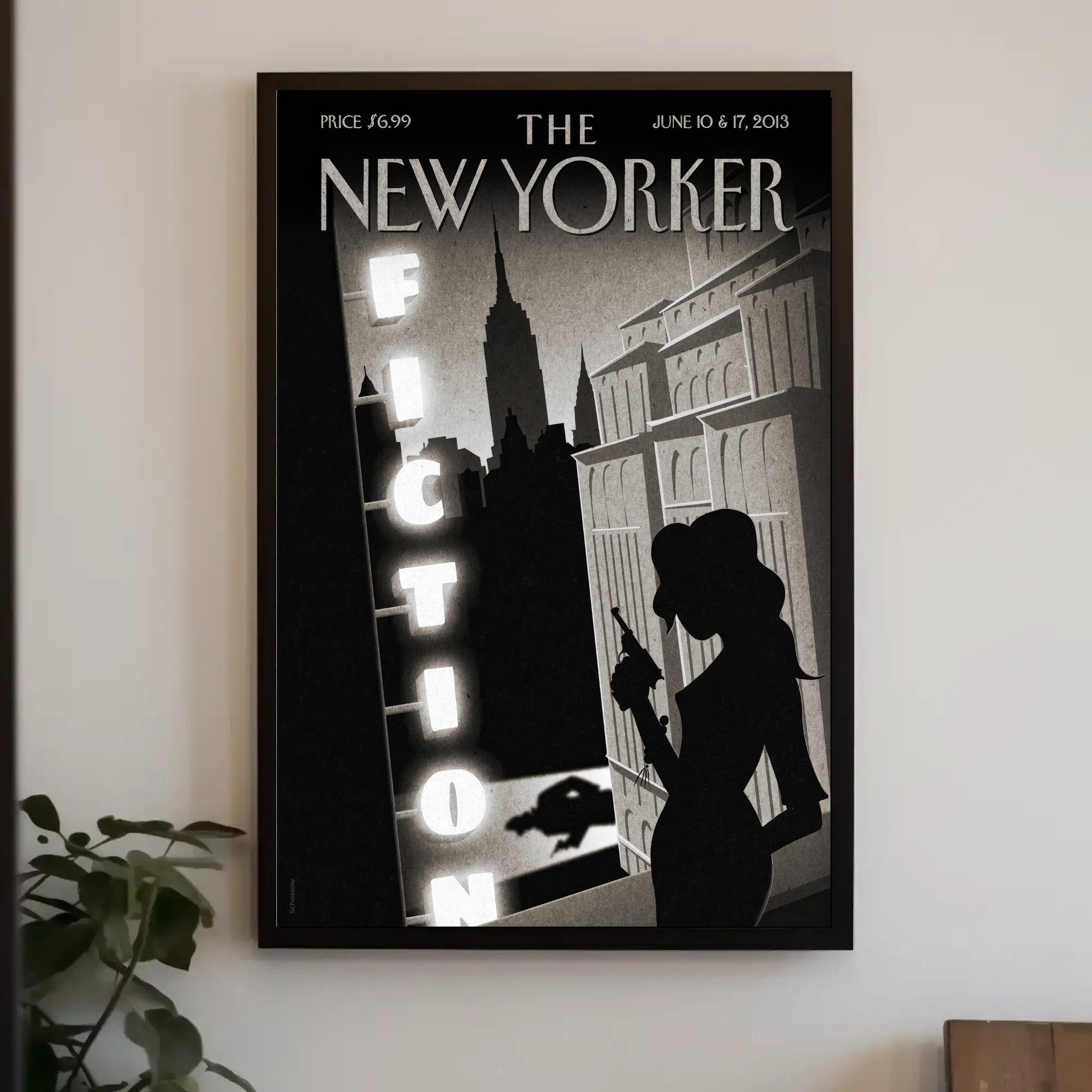 Silhouetted Figure Noir Theme New York Cultural Poster PosterGoat
