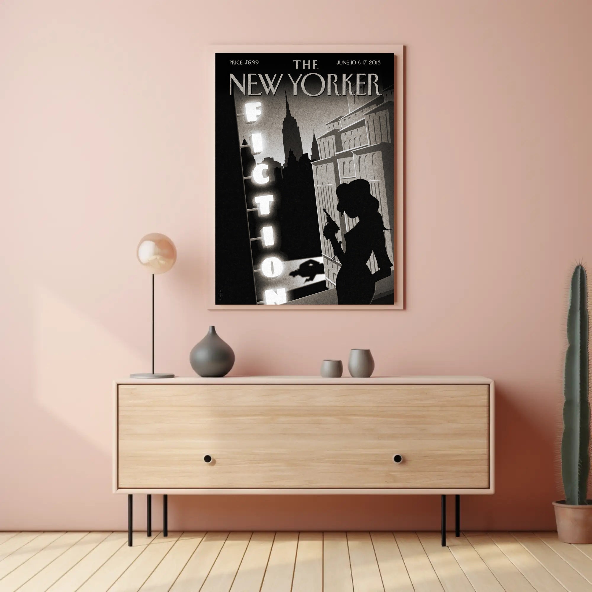 Silhouetted Figure Noir Theme New York Cultural Poster PosterGoat