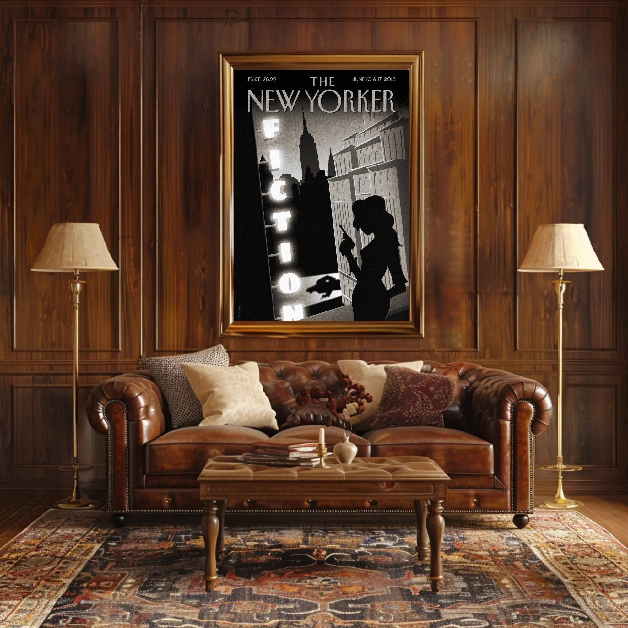 Silhouetted Figure Noir Theme New York Cultural Poster PosterGoat