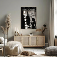 Silhouetted Figure Noir Theme New York Cultural Poster PosterGoat
