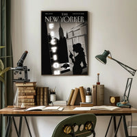 Silhouetted Figure Noir Theme New York Cultural Poster PosterGoat