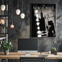 Silhouetted Figure Noir Theme New York Cultural Poster PosterGoat