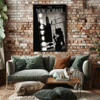 Silhouetted Figure Noir Theme New York Cultural Poster PosterGoat