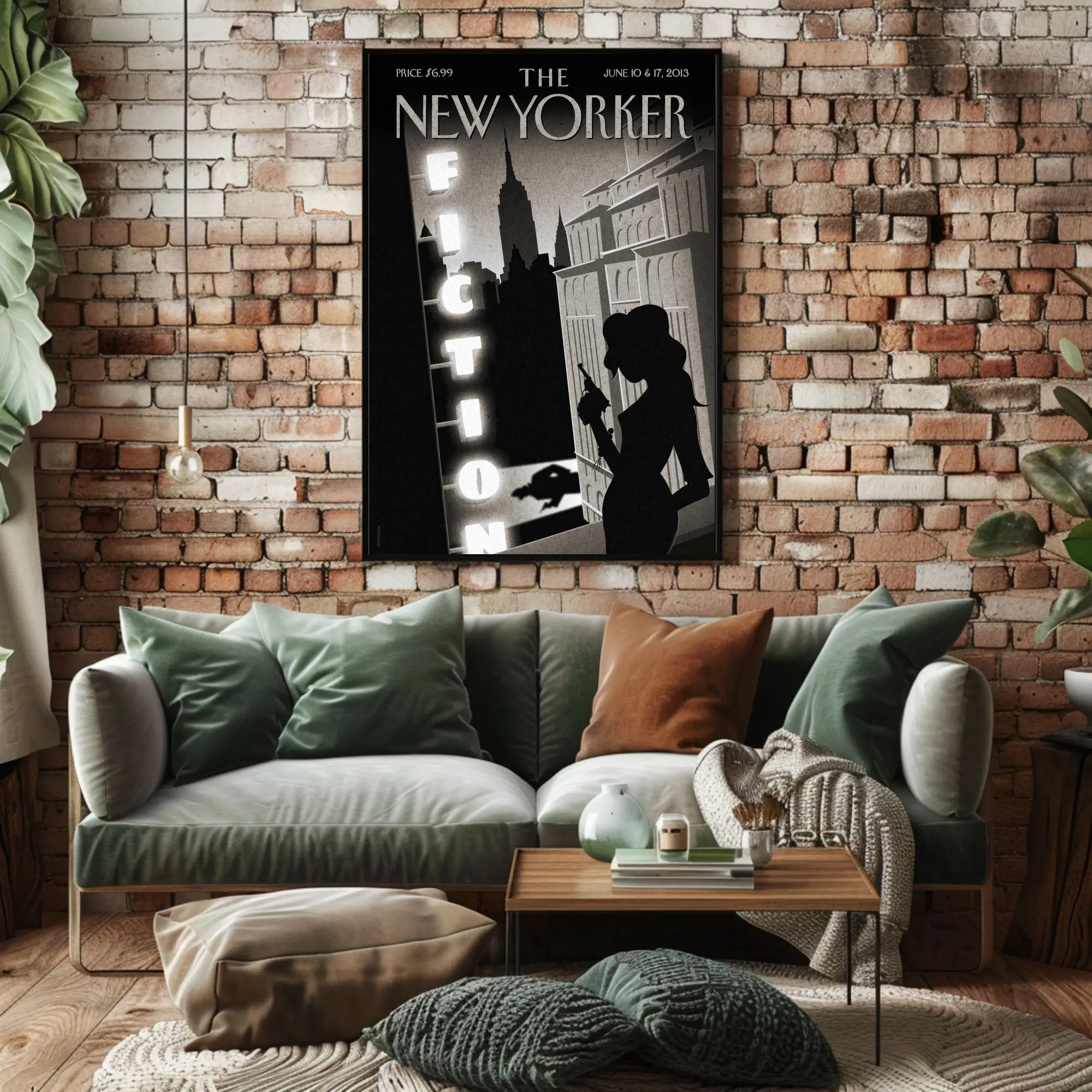 Silhouetted Figure Noir Theme New York Cultural Poster PosterGoat