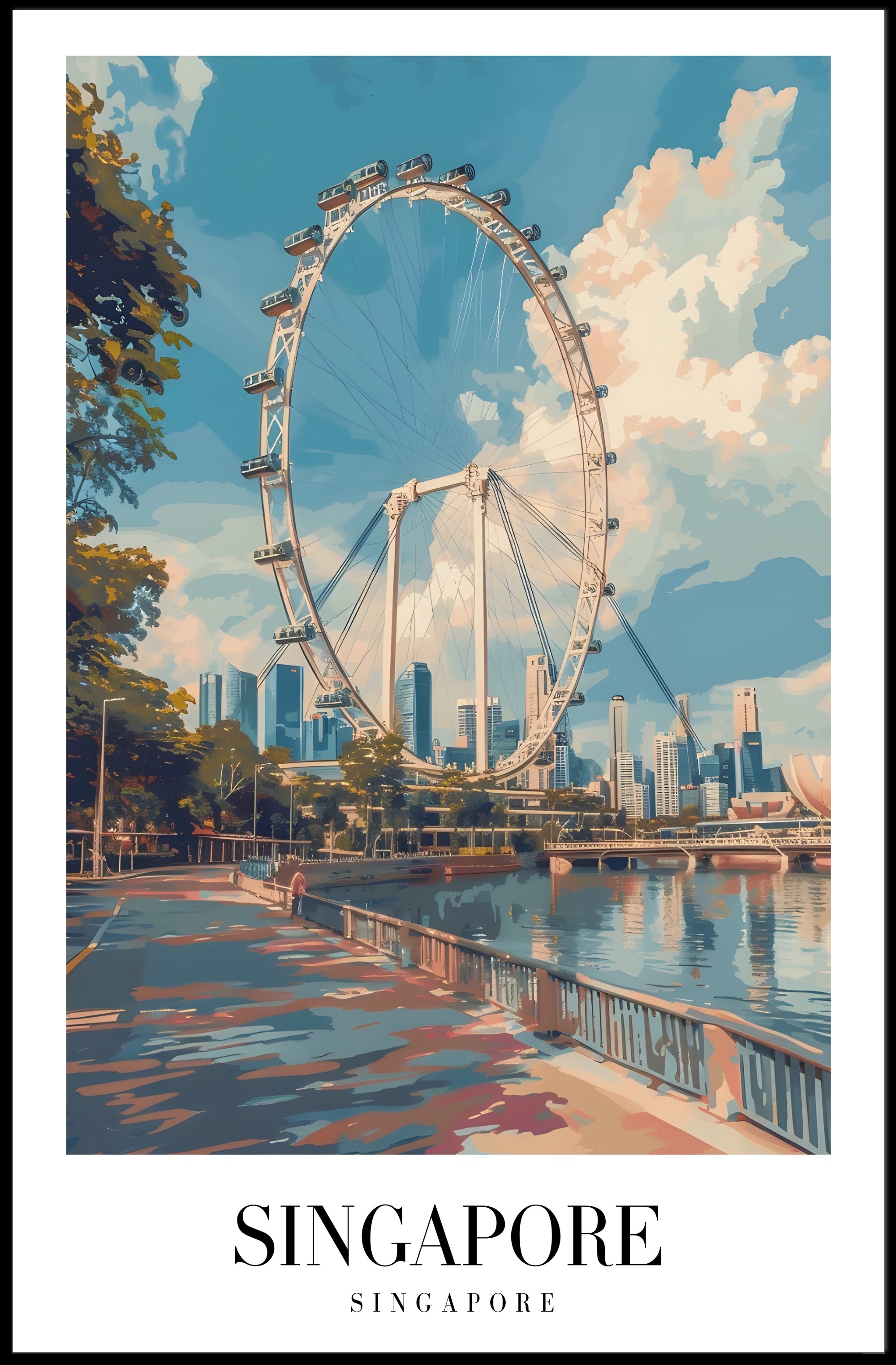 Singapore Flyer Cityscape: Iconic Urban Poster PosterGoat
