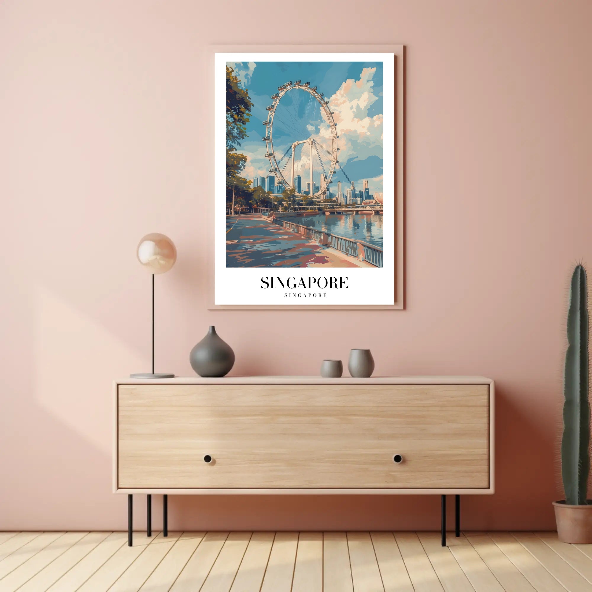 Singapore Flyer Cityscape: Iconic Urban Poster PosterGoat