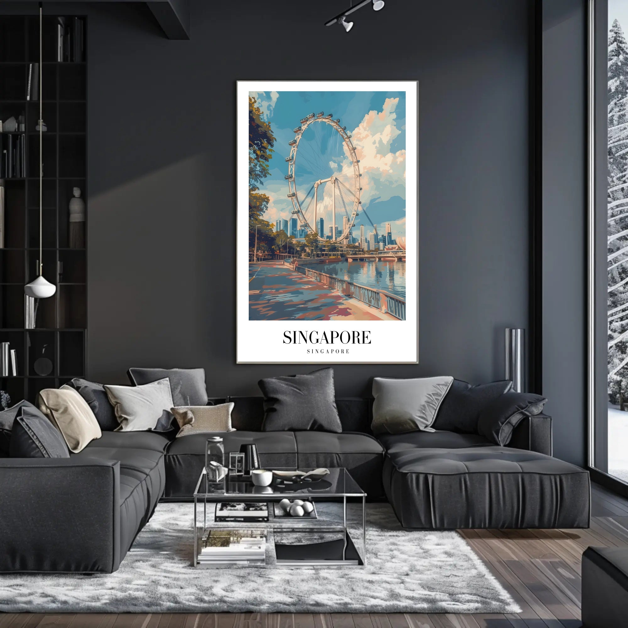 Singapore Flyer Cityscape: Iconic Urban Poster PosterGoat