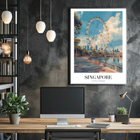 Singapore Flyer Cityscape: Iconic Urban Poster PosterGoat