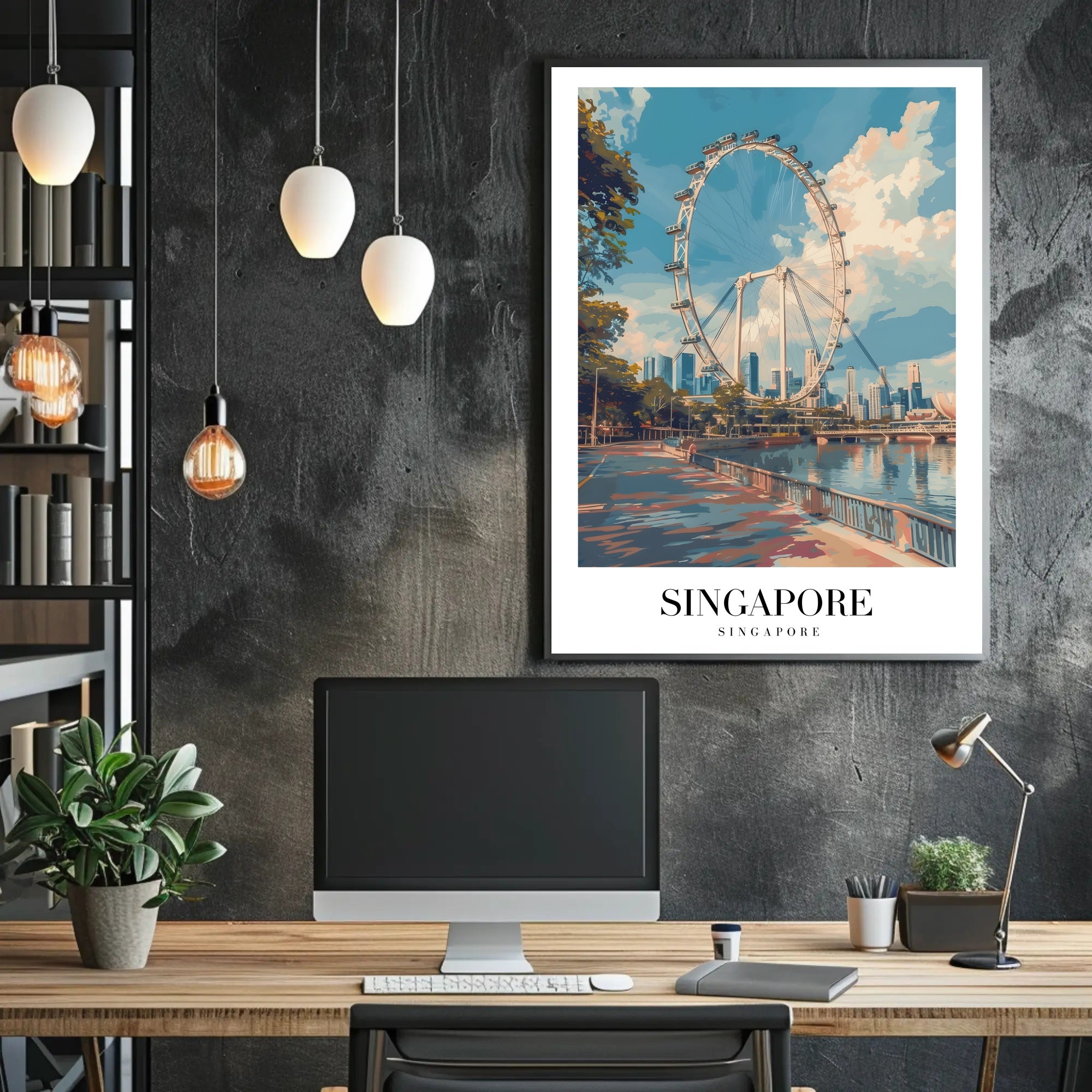 Singapore Flyer Cityscape: Iconic Urban Poster PosterGoat