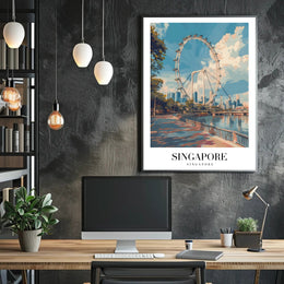 Singapore Flyer Cityscape: Iconic Urban Poster PosterGoat