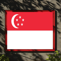 Singaporean Flag: Bold Patriotic Country Flag Poster PosterGoat