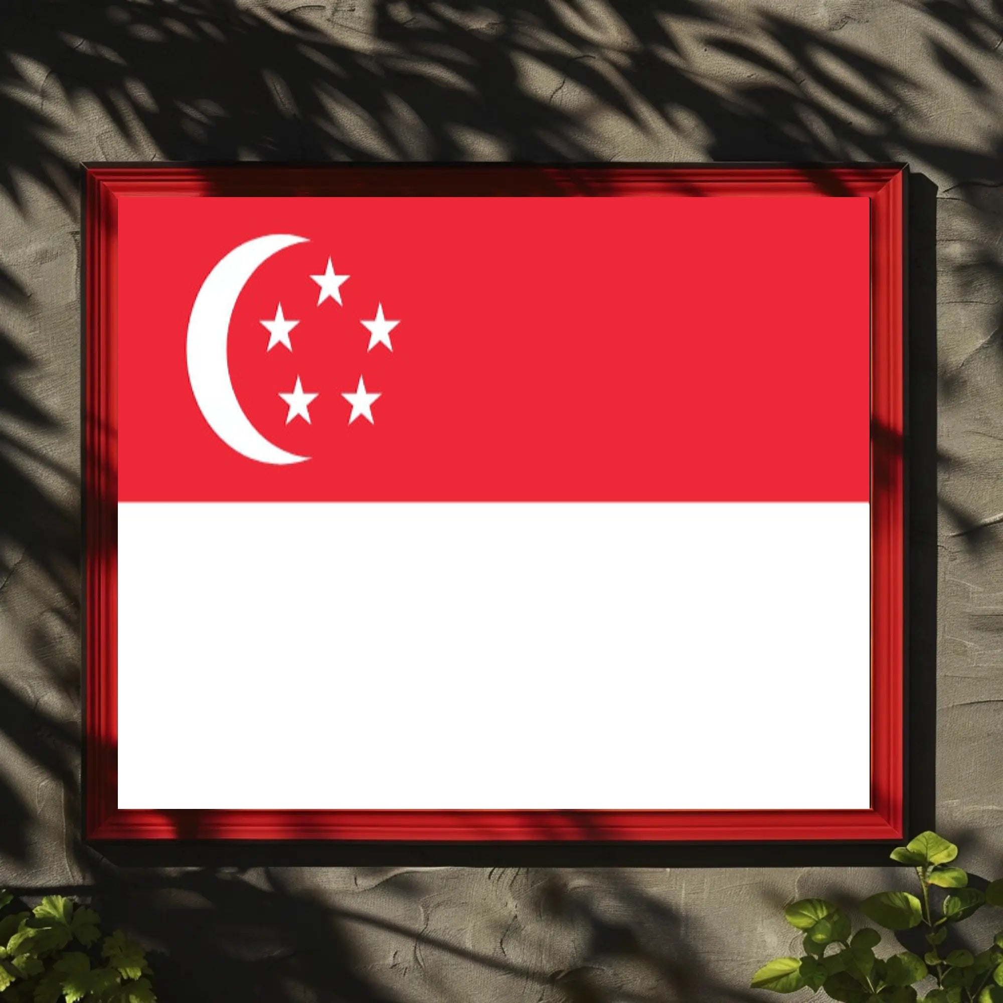 Singaporean Flag: Bold Patriotic Country Flag Poster PosterGoat