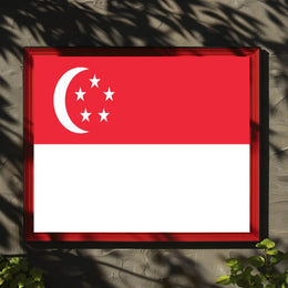 Singaporean Flag: Bold Patriotic Country Flag Poster PosterGoat