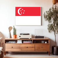 Singaporean Flag: Bold Patriotic Country Flag Poster PosterGoat