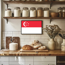 Singaporean Flag: Bold Patriotic Country Flag Poster PosterGoat