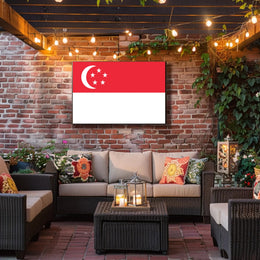 Singaporean Flag: Bold Patriotic Country Flag Poster PosterGoat