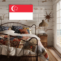 Singaporean Flag: Bold Patriotic Country Flag Poster PosterGoat