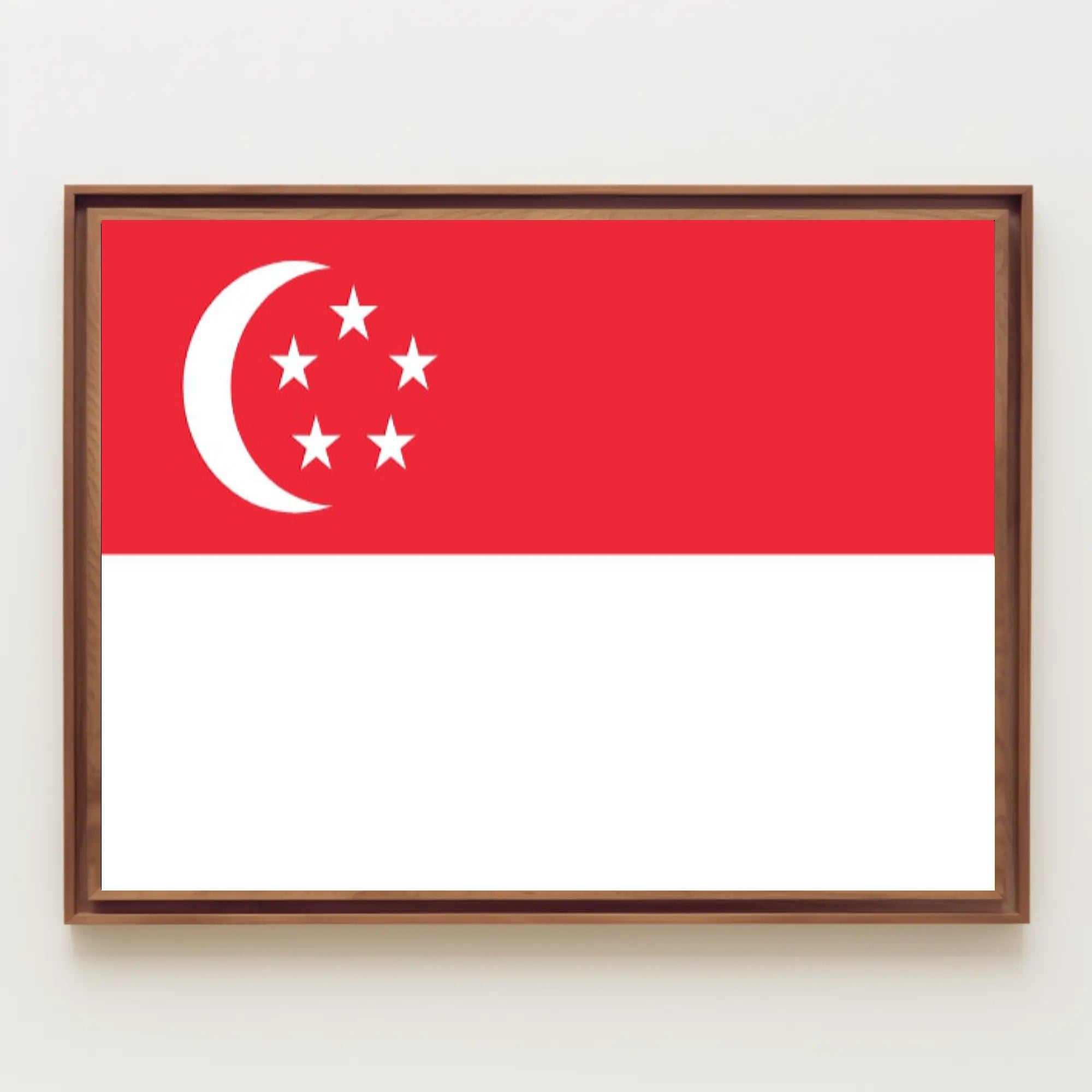 Singaporean Flag: Bold Patriotic Country Flag Poster PosterGoat