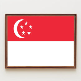 Singaporean Flag: Bold Patriotic Country Flag Poster PosterGoat