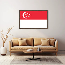 Singaporean Flag: Bold Patriotic Country Flag Poster PosterGoat