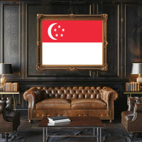 Singaporean Flag: Bold Patriotic Country Flag Poster PosterGoat