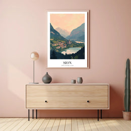 Sion Cityscape Art Print: Urban or Cityscape Poster PosterGoat